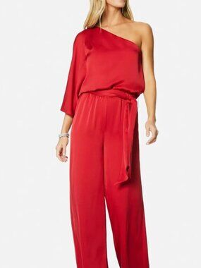 Ramy Brook New York Red One-Shoulder Jumpsuit Small
